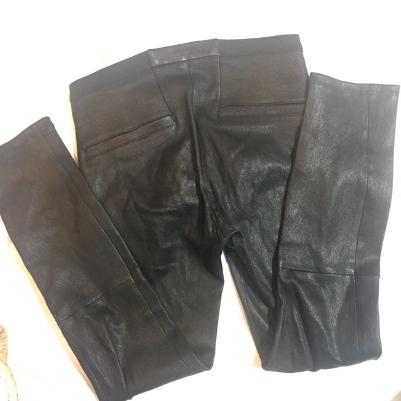 Helmet Lang 100% Lamb Leather Leggings Sz 0 - Picture 5 of 8